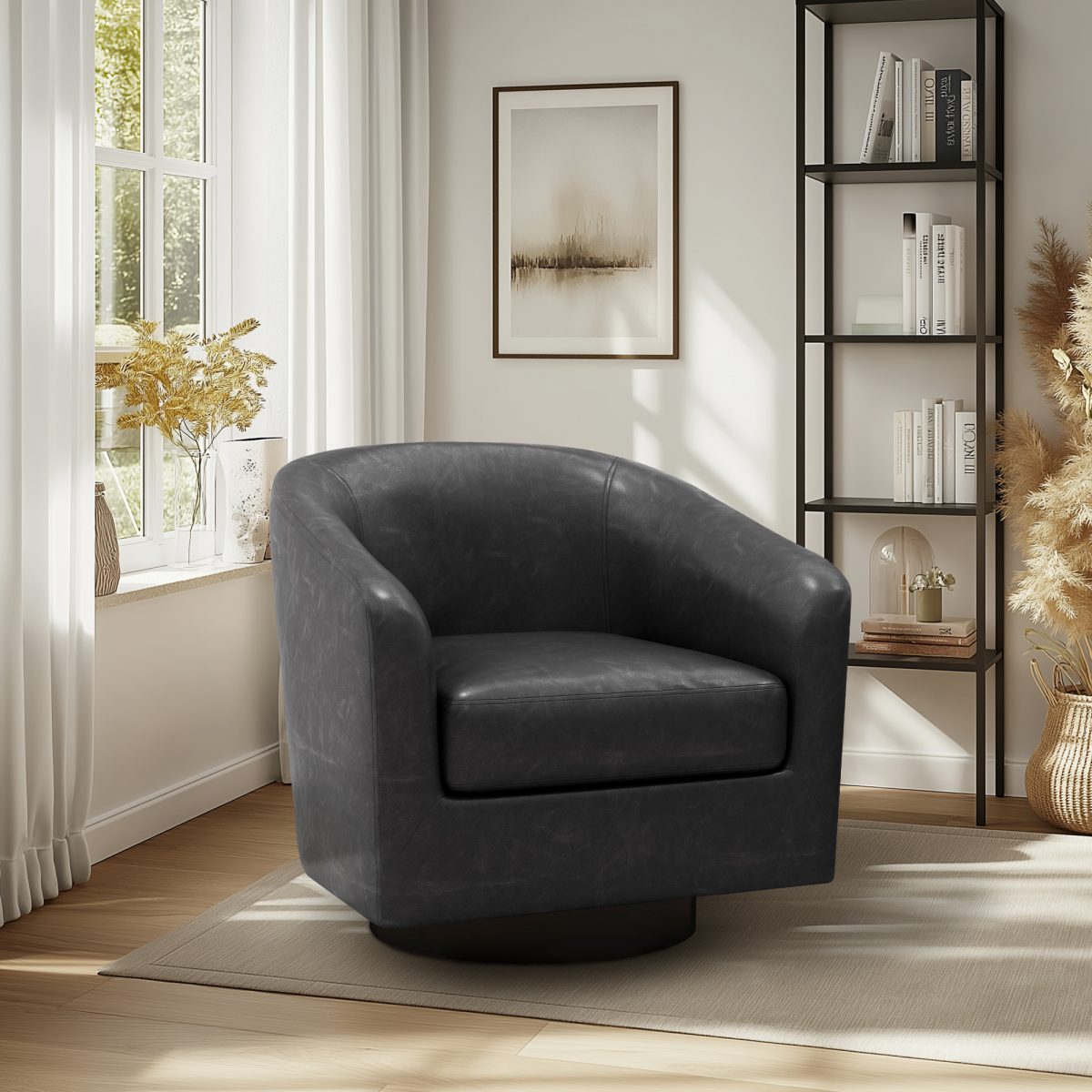 Kaelea Mid-Century Modern Swivel Accent Chair - Image 9