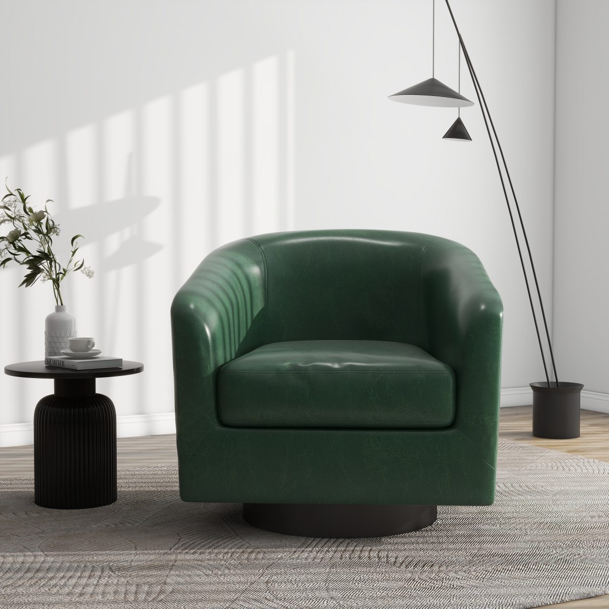 Kaelea Mid-Century Modern Swivel Accent Chair - Image 2