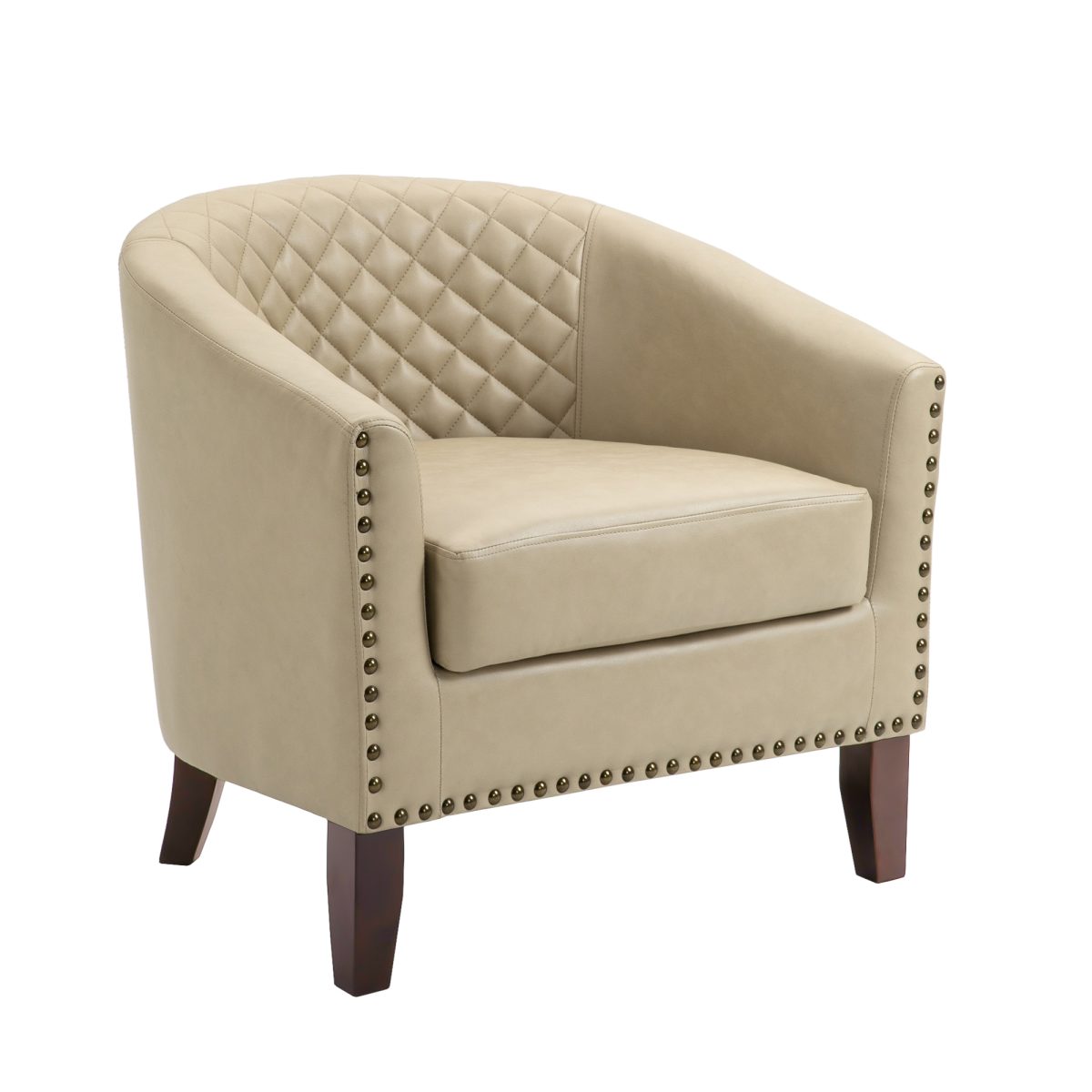 Elvina 30.12" Faux Leather Tufted Club Chair - Image 1