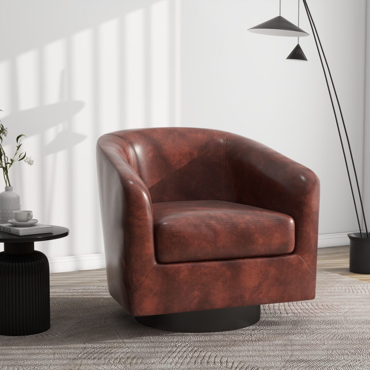 Kaelea Mid-Century Modern Swivel Accent Chair - Image 3