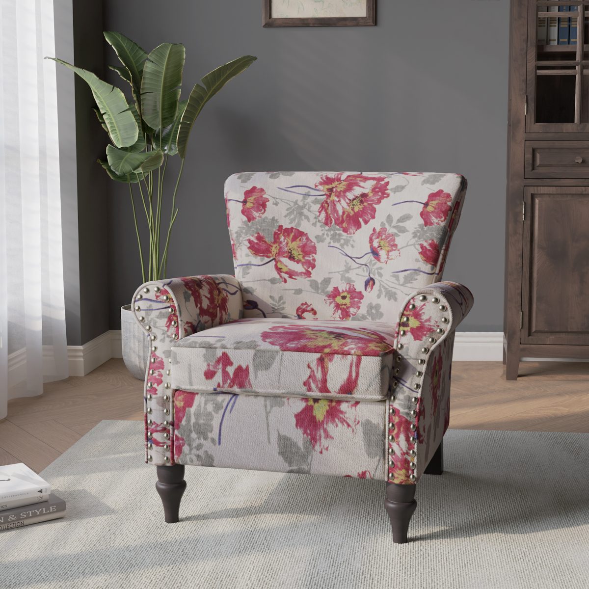 Amelie Upholstered Fabric Armchair - Image 2
