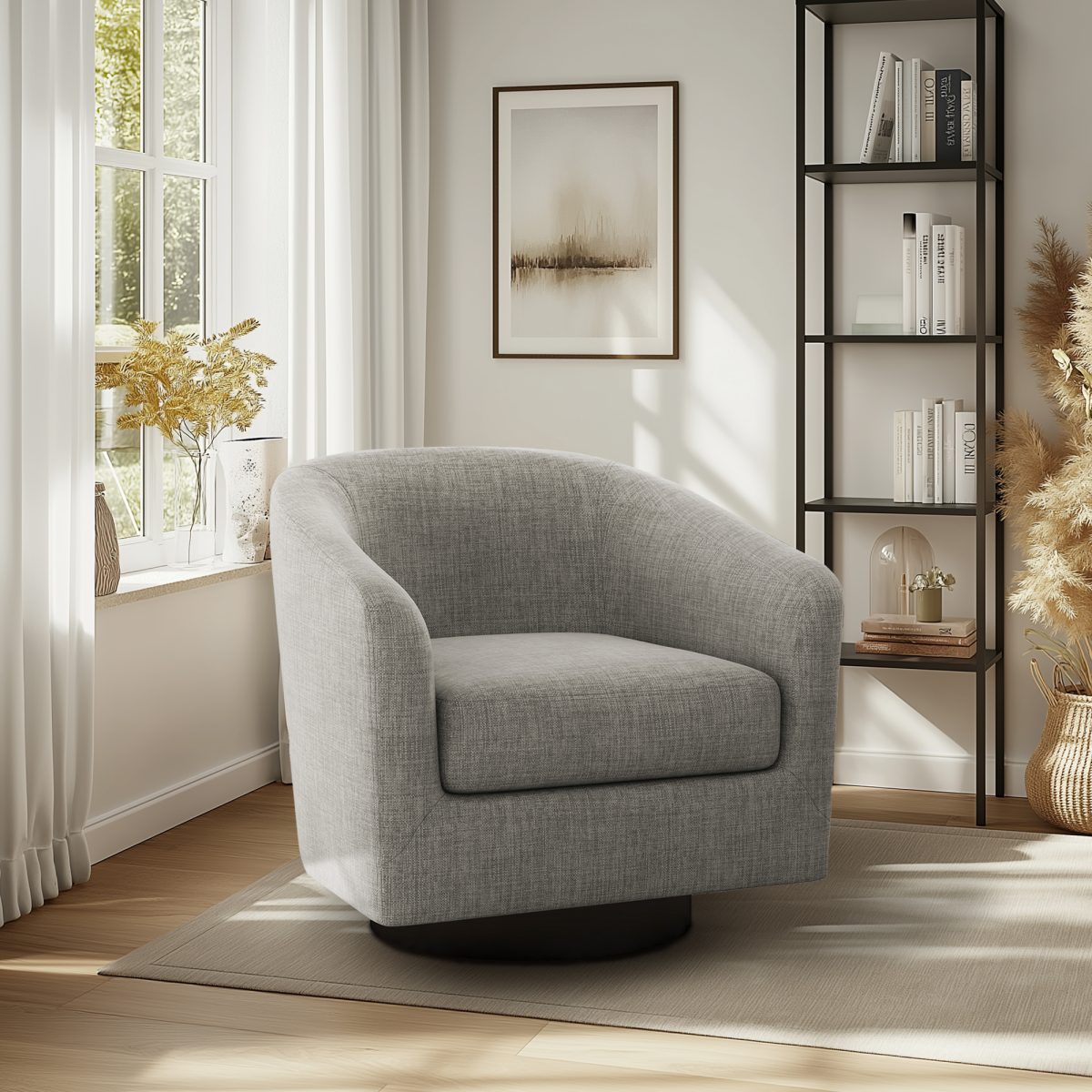 Kaelea Mid-Century Modern Swivel Accent Chair - Image 4