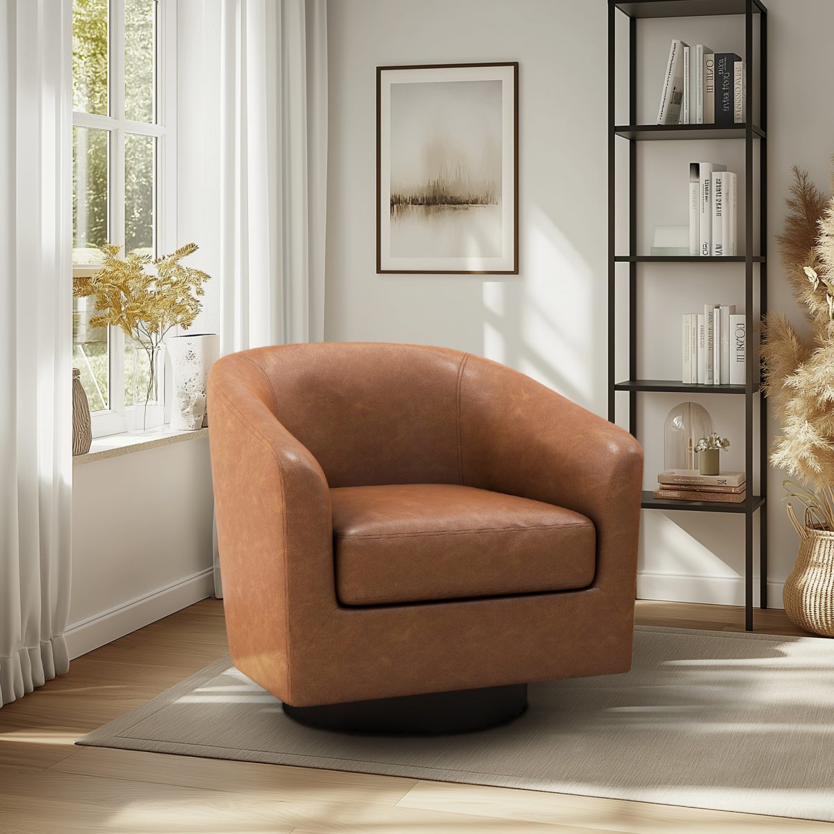 Kaelea Mid-Century Modern Swivel Accent Chair - Image 10