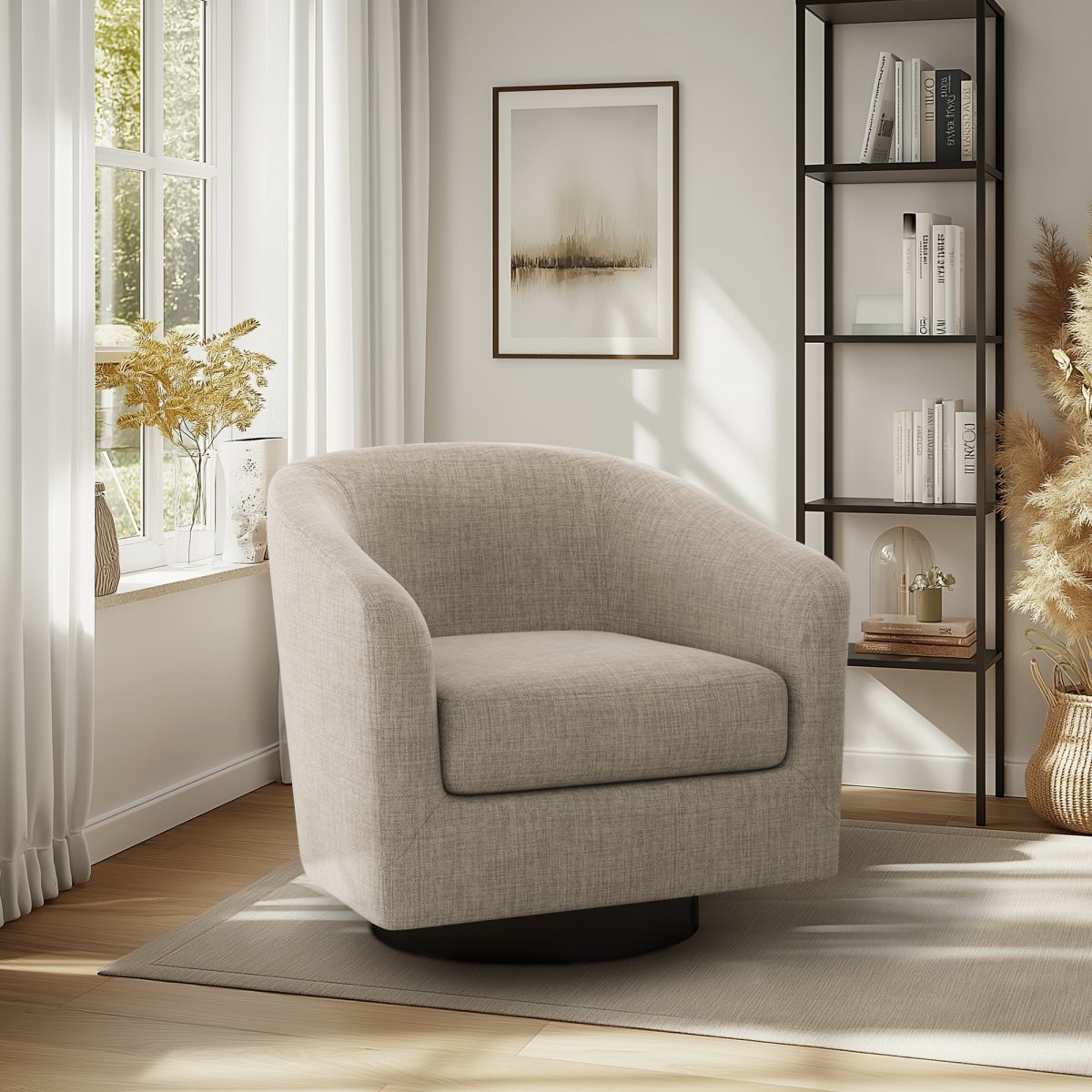 Kaelea Mid-Century Modern Swivel Accent Chair - Image 8