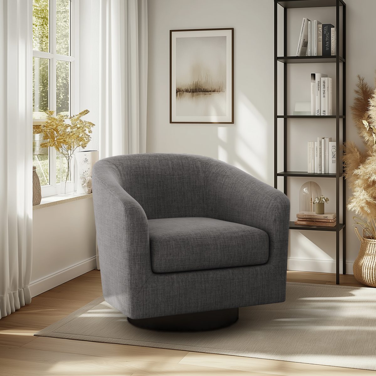 Kaelea Mid-Century Modern Swivel Accent Chair - Image 6