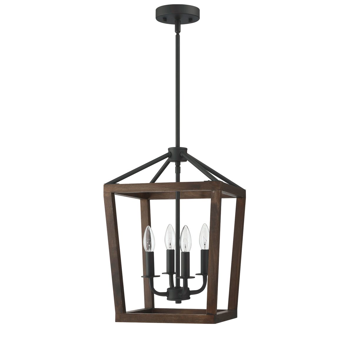Dobson 4 - Steel Dimmable Lantern Geometric Chandelier - Image 1