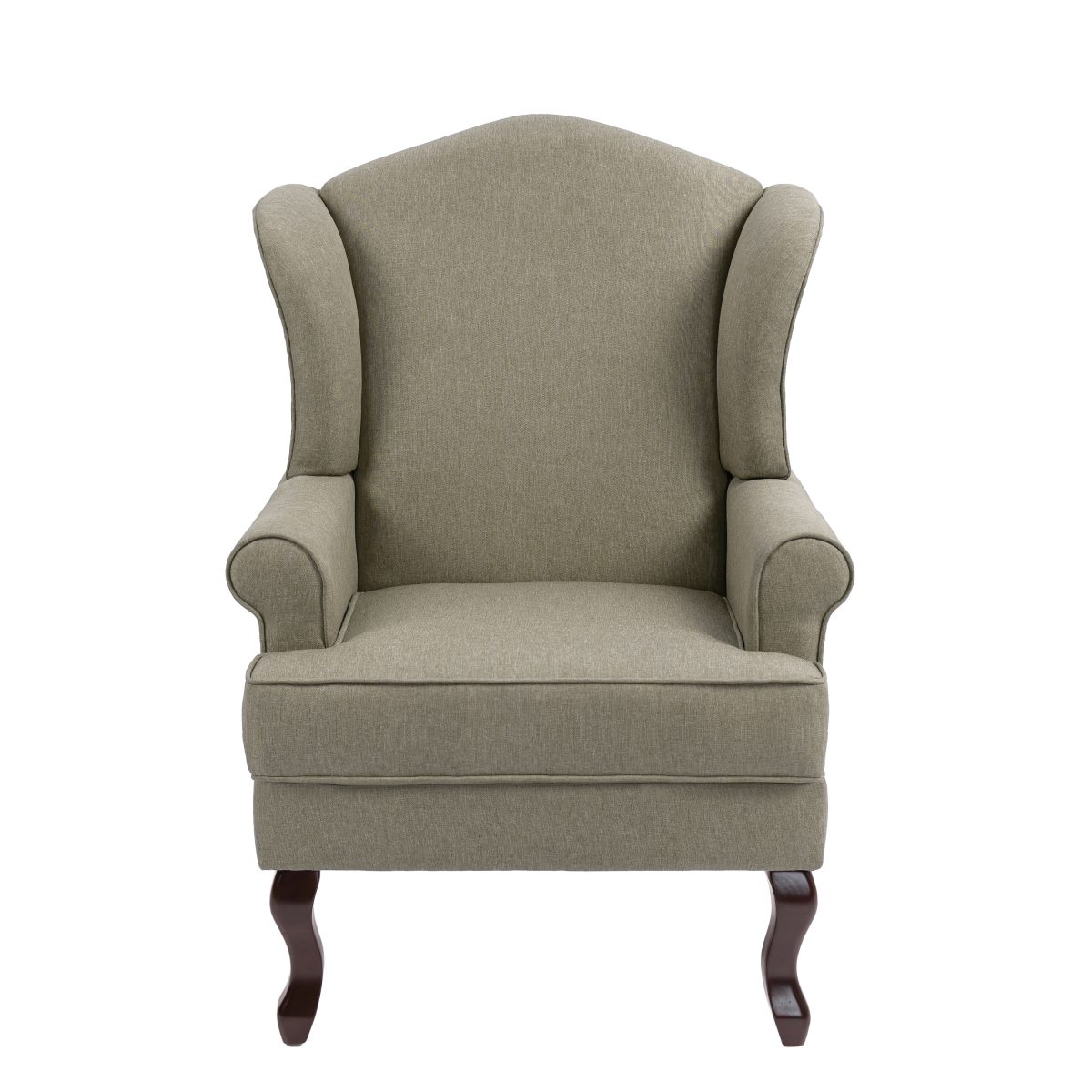 Yamber Berio 31.1"W Upholstered Linen Wingback Accent Chair with Rolled Arm - Image 1
