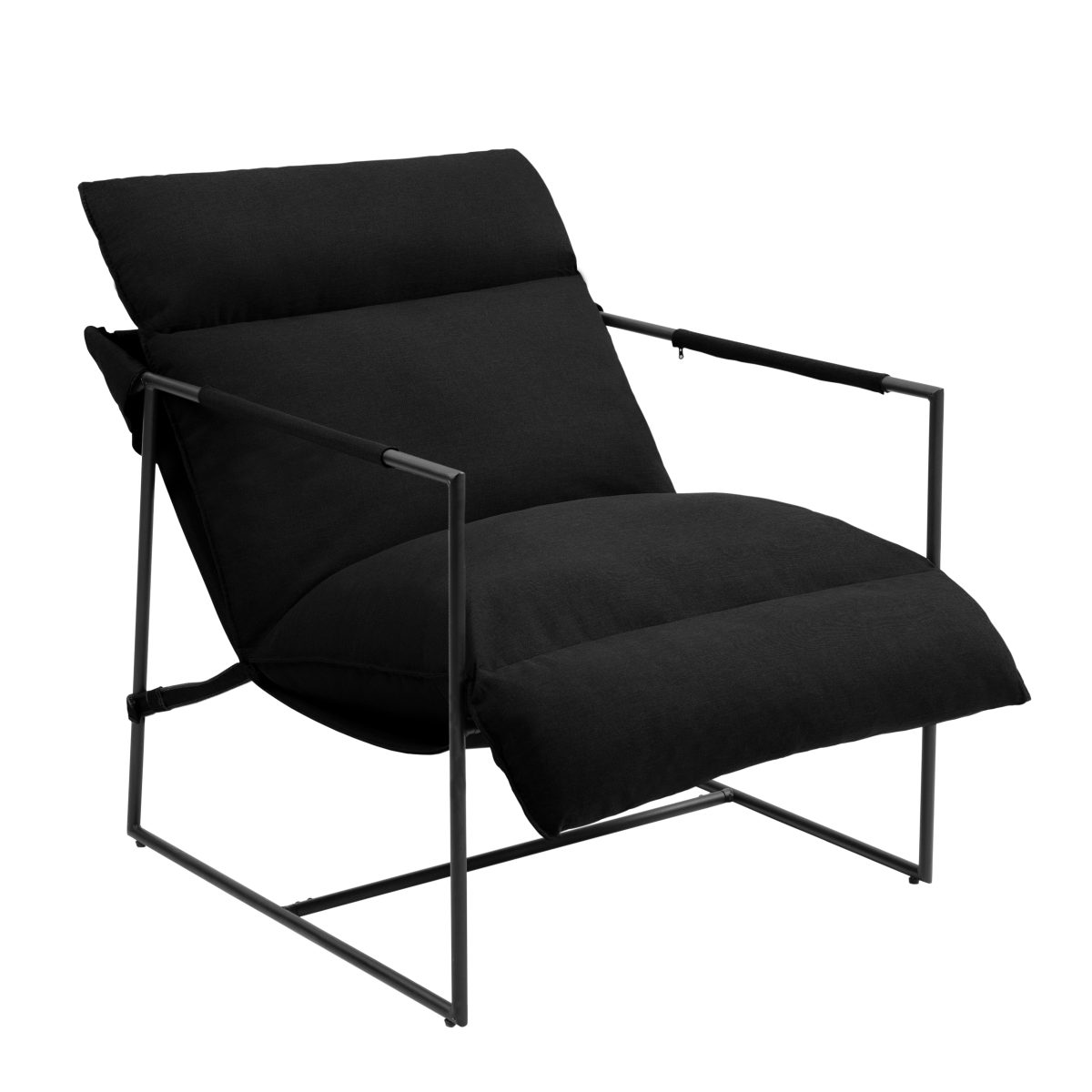 Finnigan 30.8'' W Modern Metal Framed Sling Upholstered Accent Chair - Image 1
