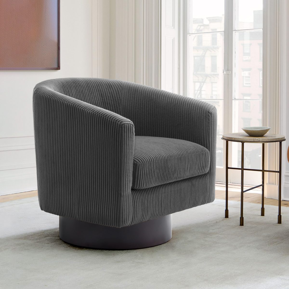Kaelea Mid-Century Modern Swivel Accent Chair - Image 17