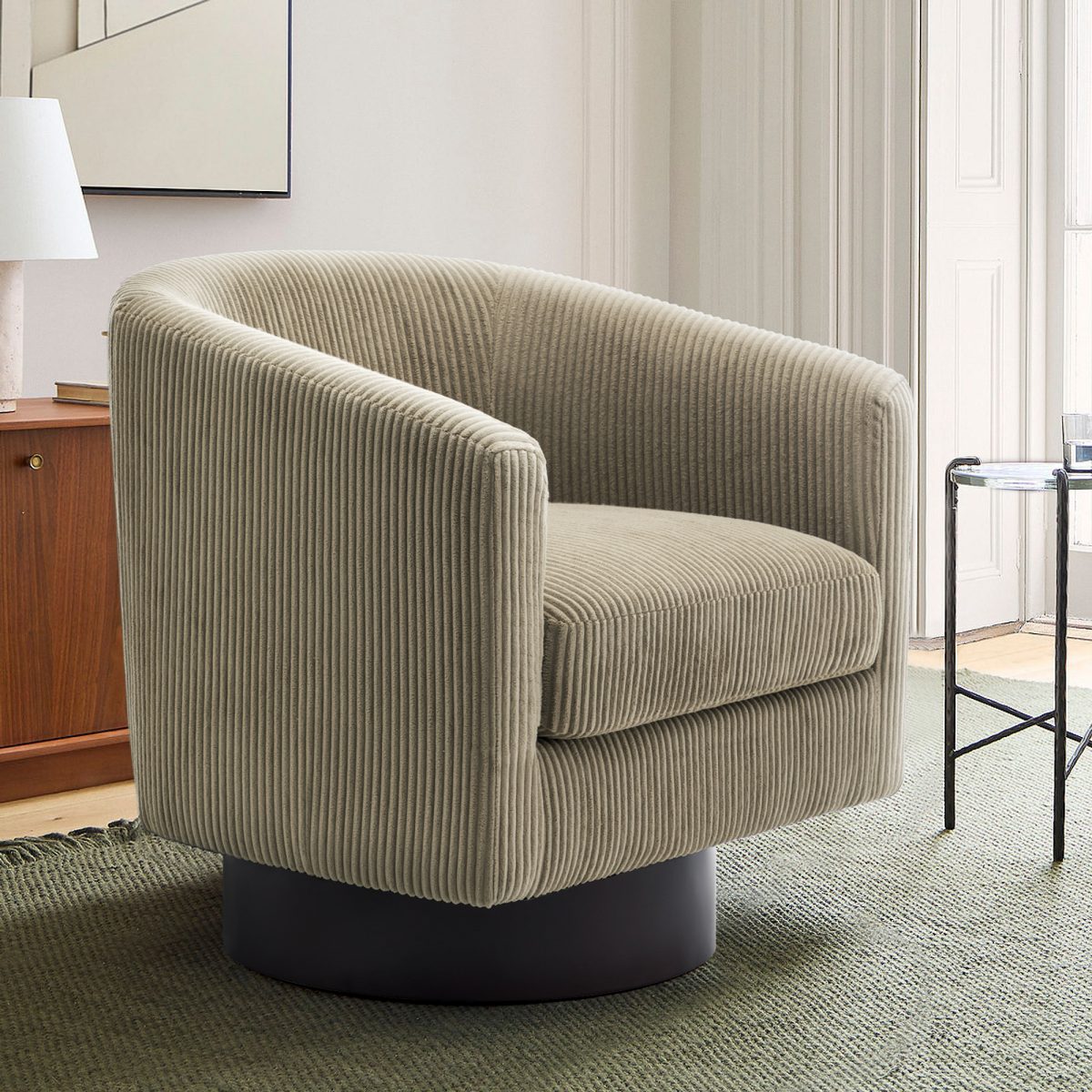 Kaelea Mid-Century Modern Swivel Accent Chair - Image 15
