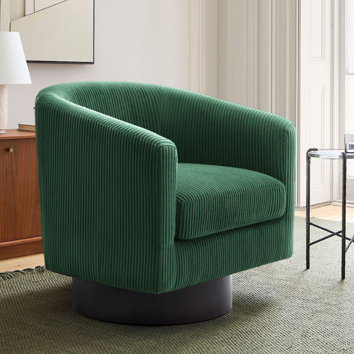 Kaelea Mid-Century Modern Swivel Accent Chair - Image 14