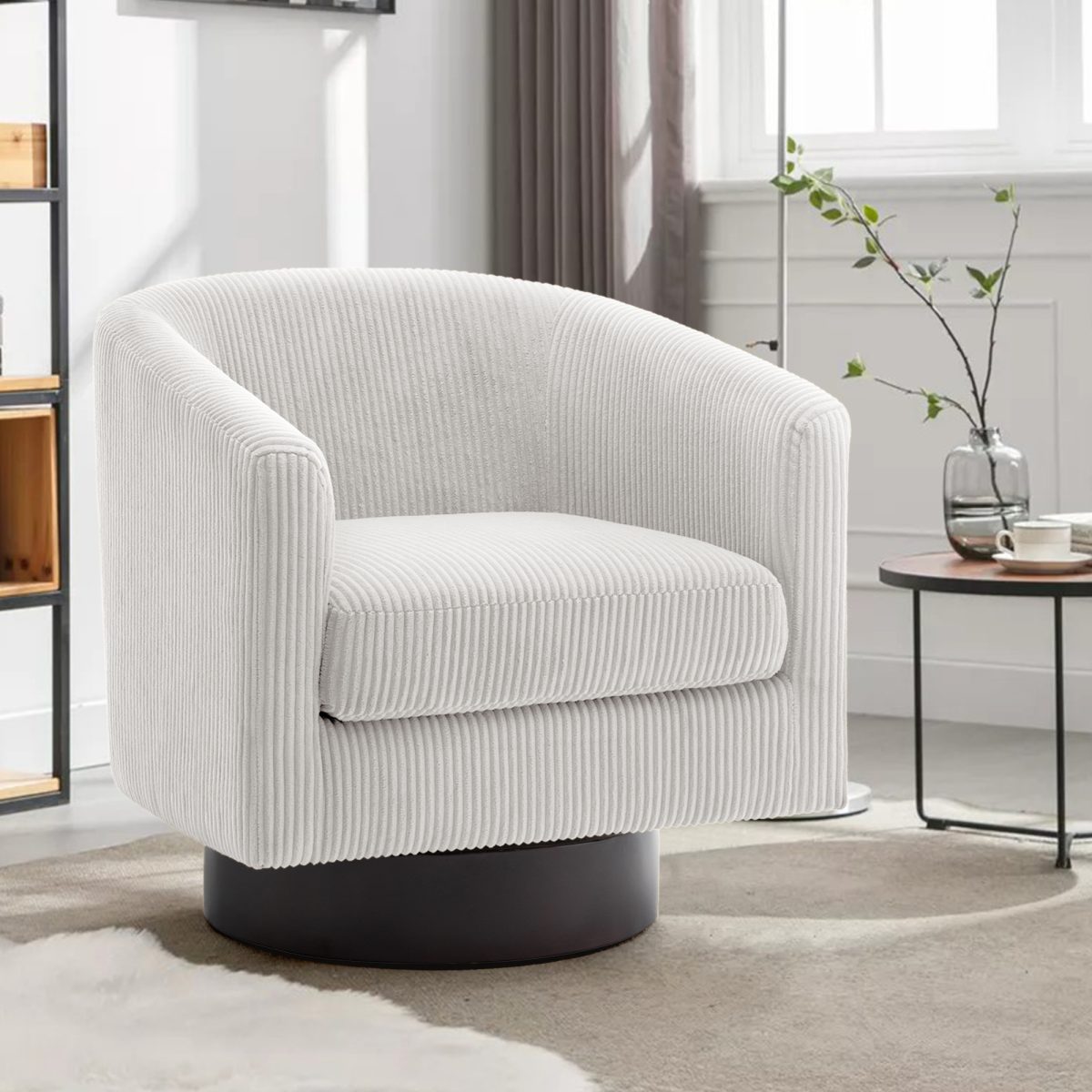 Kaelea Mid-Century Modern Swivel Accent Chair - Image 13