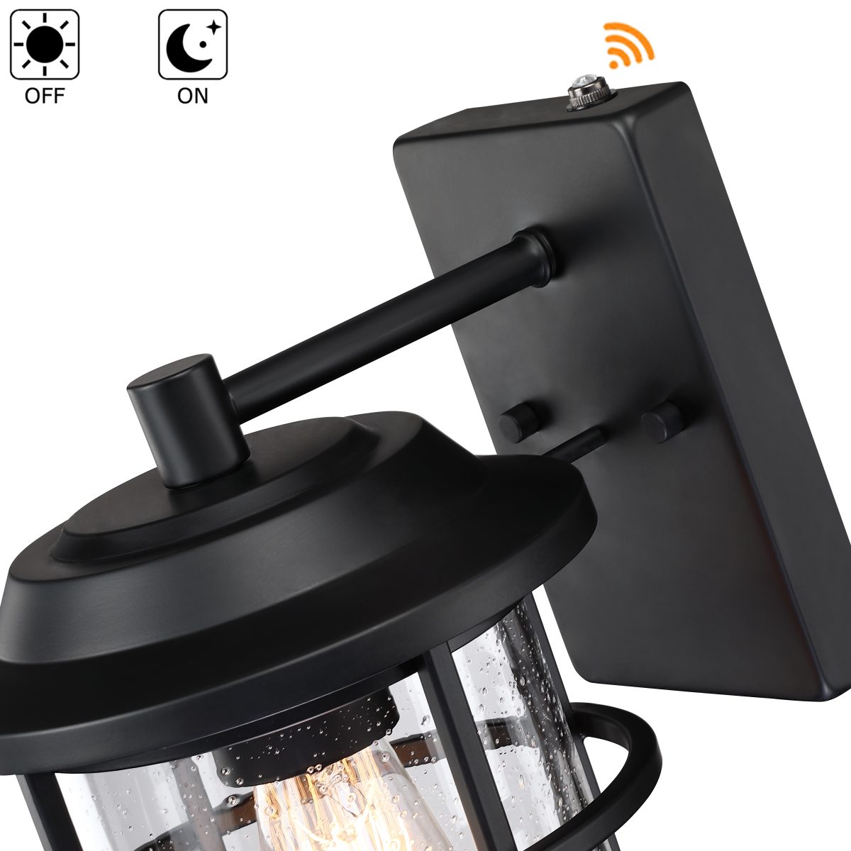 Schlesinger 1-Light Metal Wall Light With Dusk to Dawn - Image 5