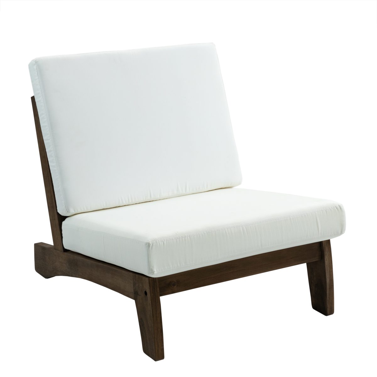 Wood Outdoor Sectional Furniture Armless Patio Chair - Image 1