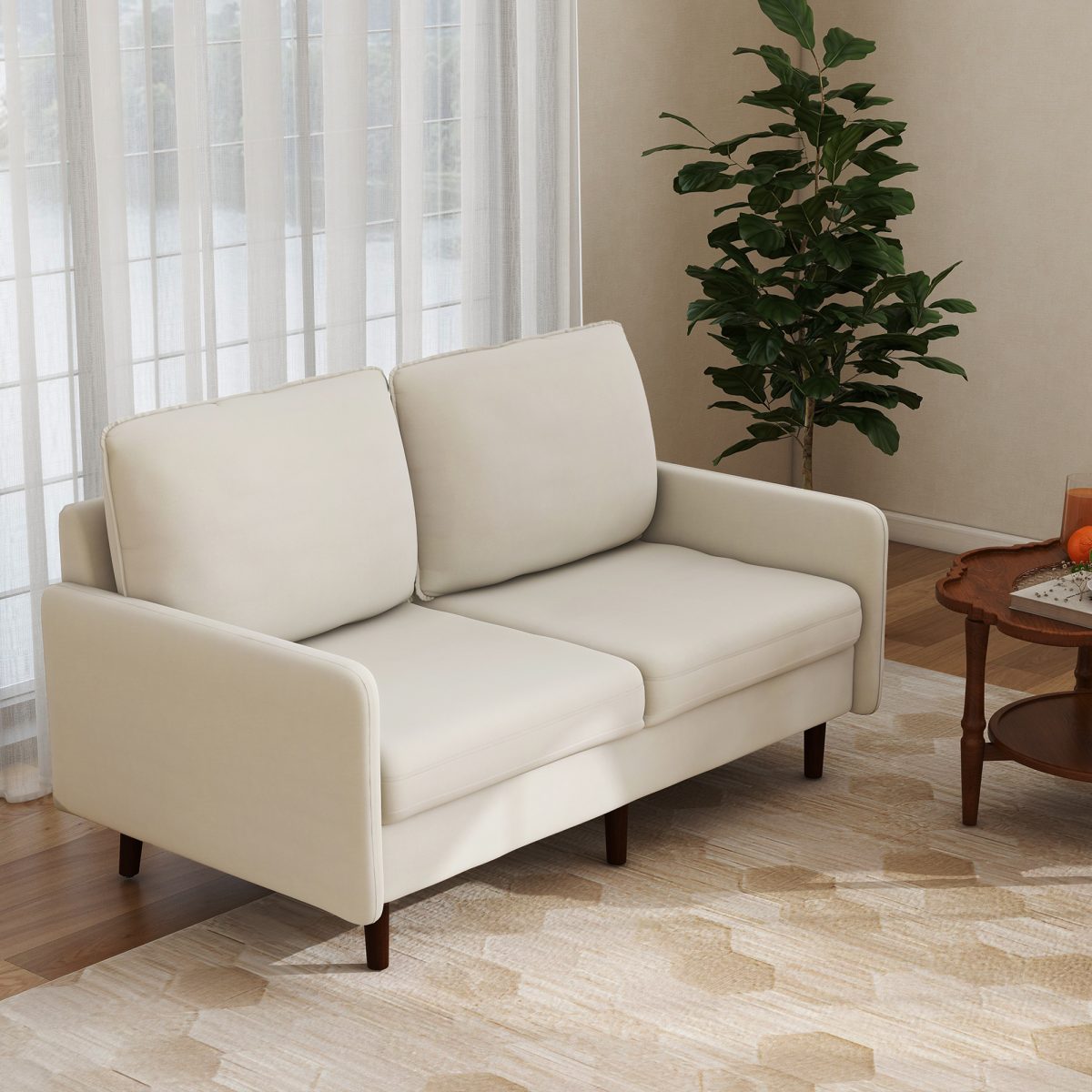 Milman 56.9'' Velvet Loveseat - Image 2