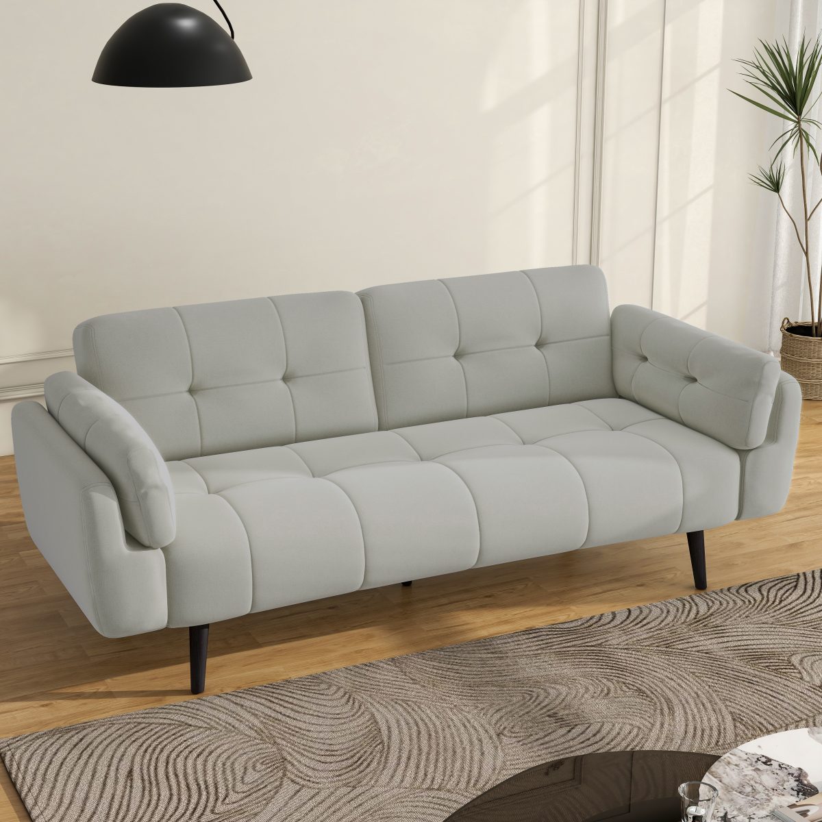 Raducu 74.9'' Flared Arm Convertible Sleeper Sofa - Image 4