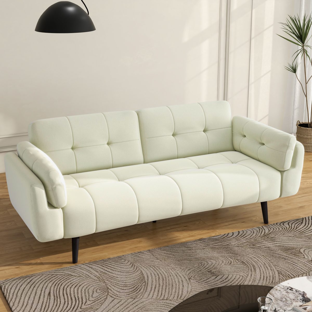Raducu 74.9'' Flared Arm Convertible Sleeper Sofa - Image 5