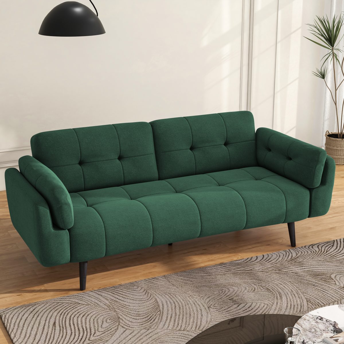 Raducu 74.9'' Flared Arm Convertible Sleeper Sofa - Image 3
